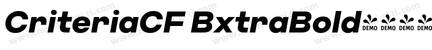 CriteriaCF BxtraBold字体转换